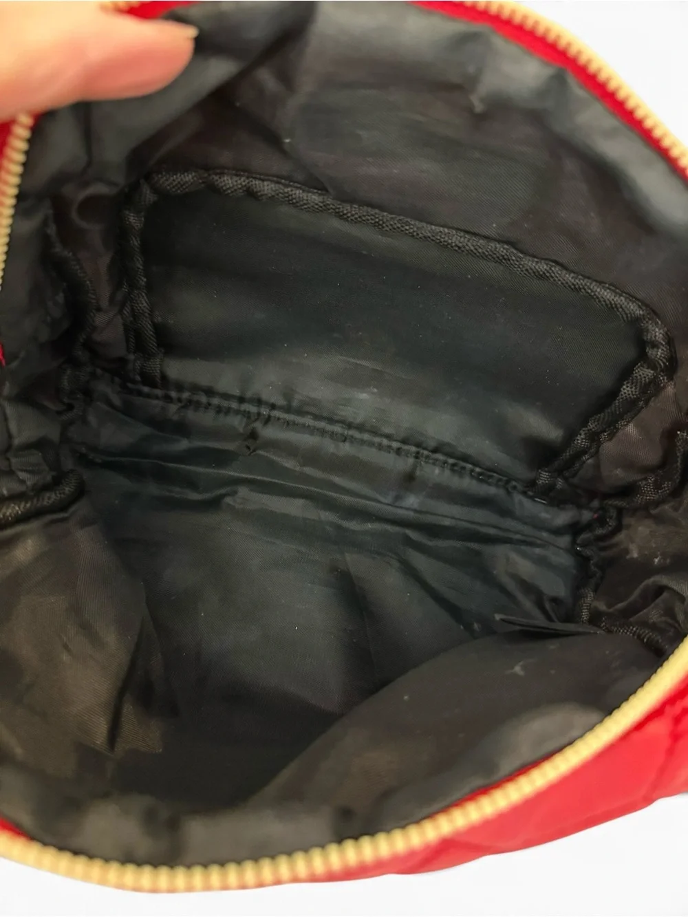 Pretty Aimee Kestenberg Red Puffer Quilted Cosmetic Bag